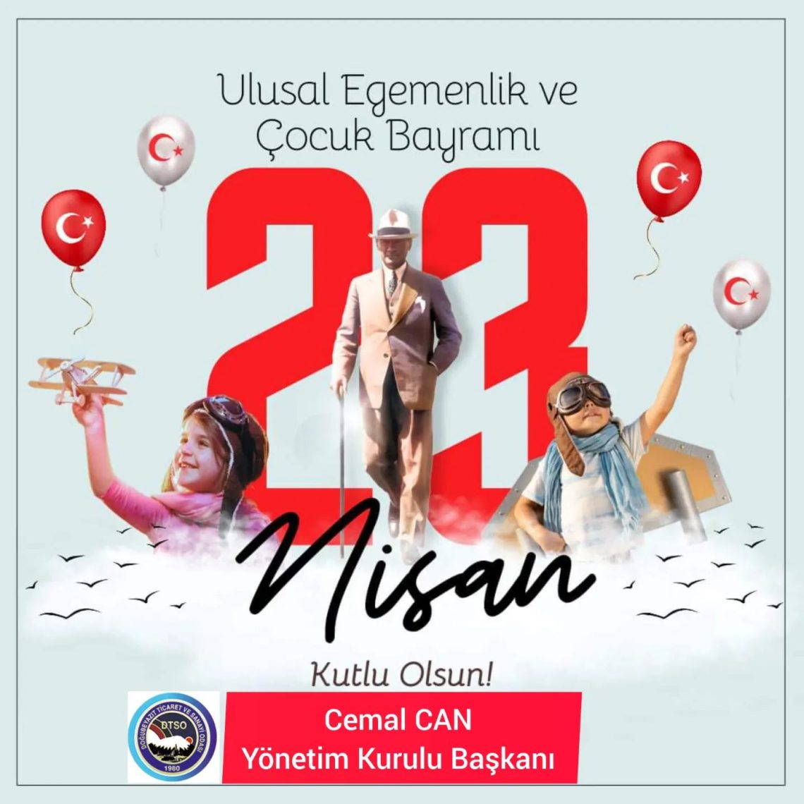 TBMM’nin 104. yılı ve Atatürk’ün bütün Dünya çocuklarına armağan ettiği, 23 Nisan Ulusal Egemenlik ve Çocuk bayramı kutlu olsun.