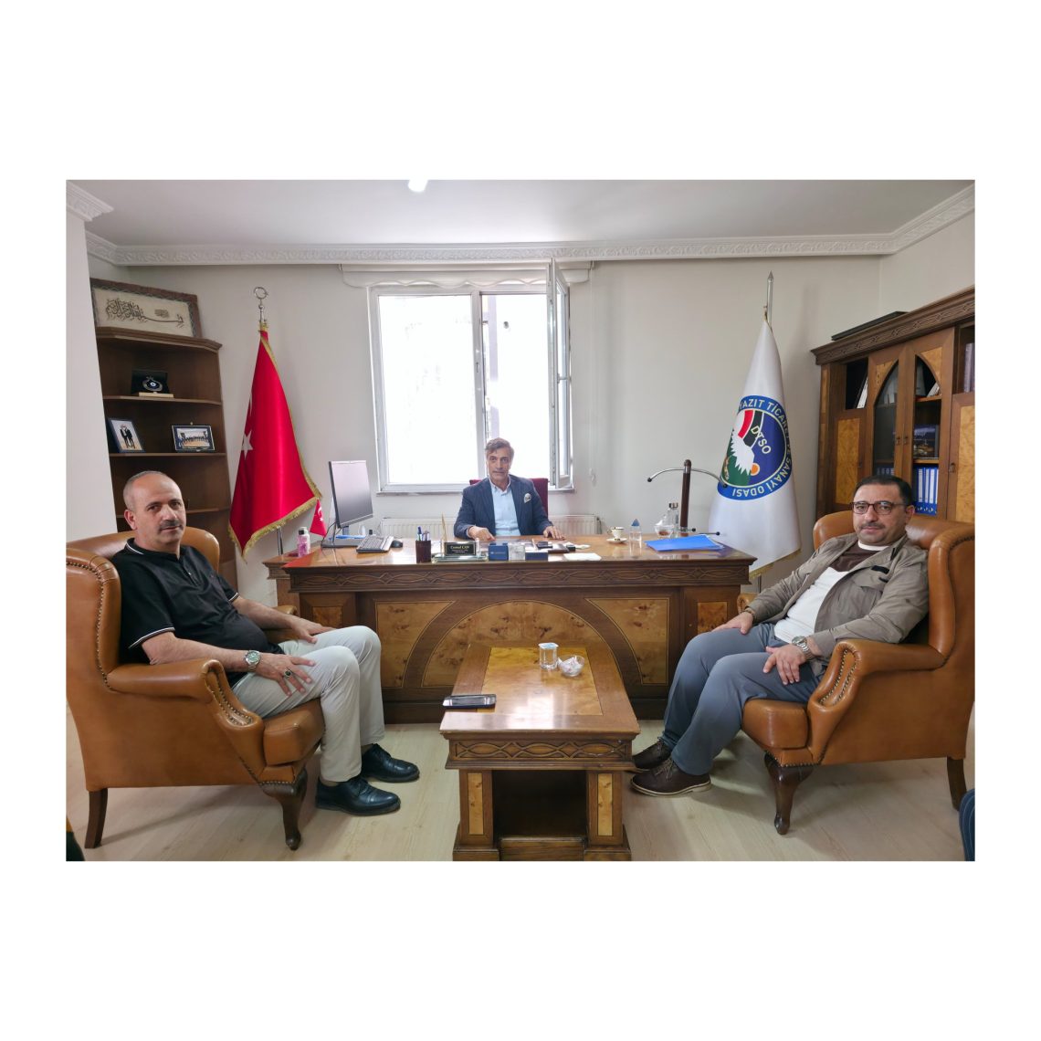 İlçe Müftüsü Demirkaynak ve İmam Hatip İçten’den Başkanımız Cemal Can’a Ziyaret