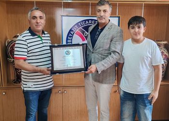 Verscon Tekstil’e Teşekkür Plaketi