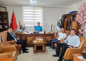 VakıfBank Şube Müdürü Mehmet Taşdemir’den Başkan Can’a Ziyaret