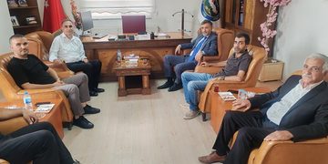 BAYDER Başkanı Ahmet Dumlu ve İş İnsanlarından Başkan Can’a Ziyaret